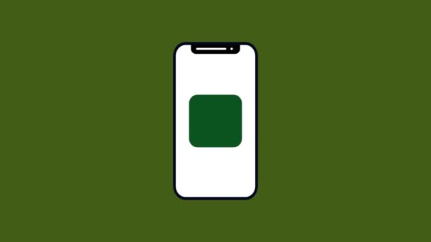 Animație Fundal Logotip Afișare Telefon Inteligent Semnul Valutar Grafică Simbol — Videoclip de stoc