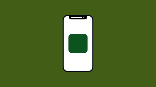 Sfondo Logotipo Animato Visualizzazione Dello Smartphone Sulla Grafica Simbolo Segno — Video Stock