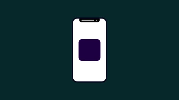 Sfondo Logotipo Animato Visualizzazione Dello Smartphone Sulla Grafica Del Simbolo — Video Stock