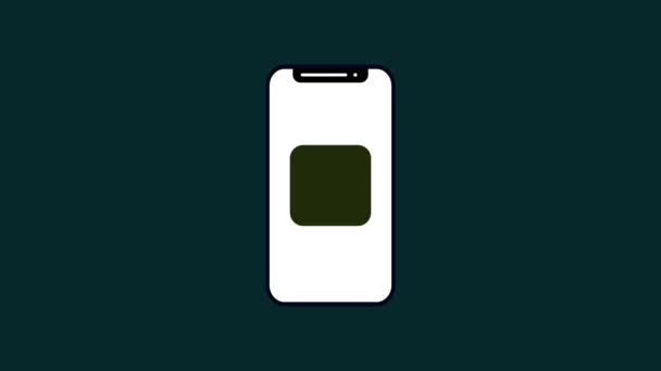 Geanimeerde Logotype Achtergrond Van Smart Phone Display Diem Teken Symbool — Stockvideo