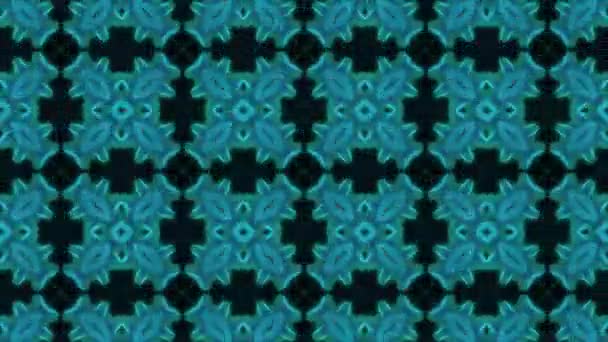 Naadloze Kleurrijke Ornamentele Patroon Stijl Kaleidoscoop Ontwerp Animatie Rs_1066 — Stockvideo