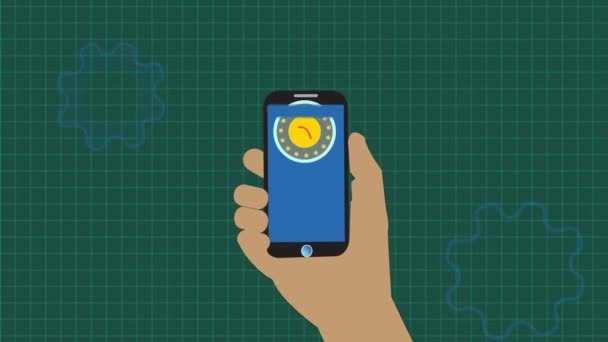 Animowane Logotypowe Tło Wyświetlania Smartfonów Symbolu Waluty Narodowej 1092 — Wideo stockowe