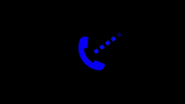 Koncept Incoming Call Černém Pozadí Volací Koncept Animace Rs_1209 — Stock video