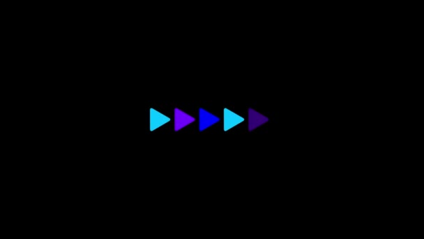 Freccia Direzione Lampeggiante Loop Animazione Incandescente Che Indica Concetto Rs_1283 — Video Stock