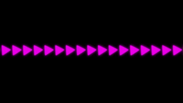 Blinking Direção Seta Looped Animação Brilhante Indicando Conceito Rs_1299 — Vídeo de Stock