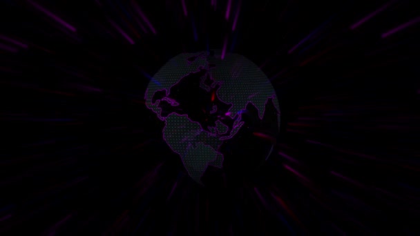 Global Technology World Network Bağlantıları Döngüsü Arka Planı — Stok video