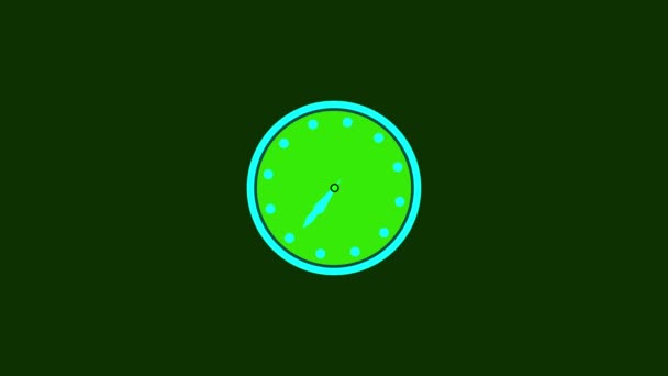 시계의 형태는 평평하고 그림자가 시간에 움직이는 — 비디오