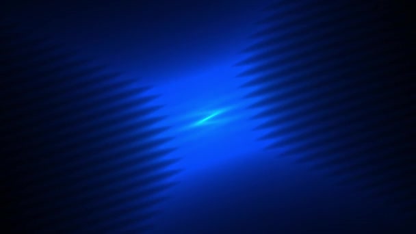 Яскраве Світло Лінзою Рухається Синій Фон Прожектором — стокове відео