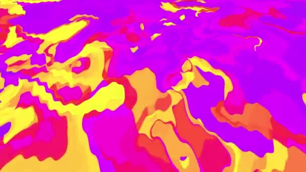 Soyut Sıvı Animasyon Arka Plan Renkli Lekeler Şekil Değiştiriyor Eriyor — Stok video