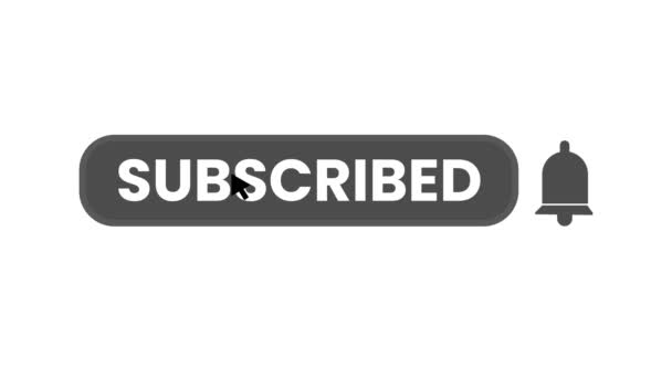 Subskrybuj Symbol Dzwonka Animowany Zielonym Tle Ekranu 1489 — Wideo stockowe