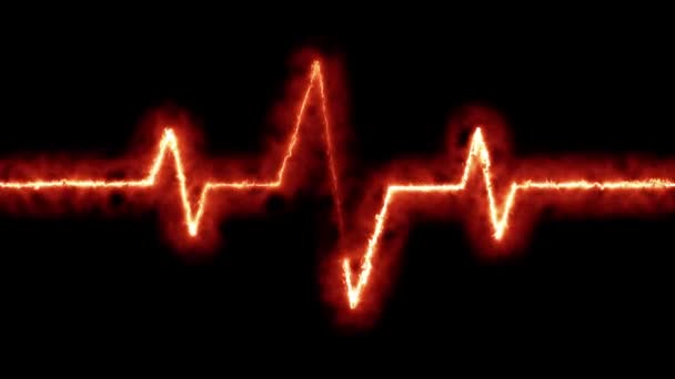 Ritmo Cardíaco Animação Sinal Onda Pulso Rs_1507 — Vídeo de Stock