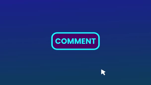 Kommentar Taste Auf Dem Computerbildschirm Durch Den Cursor Mauszeiger Bewegungshintergrund — Stockvideo