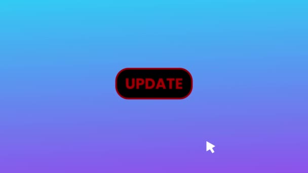 Update Button Pressed Computer Screen Cursor Pointer Mouse Motion Background — Stock Video