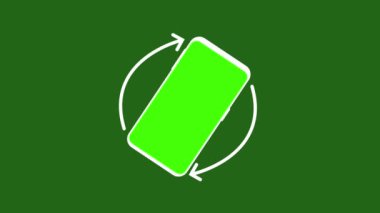 Şeffaf arkaplanda aygıt döndürme sembolü. Cihazını döndür. rs_1689