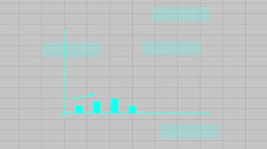 Arkaplanda ok animasyonu olan çubuk grafiği yükseltiliyor. Bu da iş dünyasındaki büyümeyi veya başarıyı gösterir..