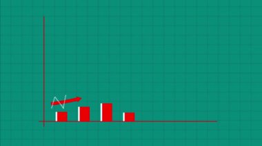 Yeşil grafik kağıdında büyümeyi gösteren okla çubuk grafiği yükseltiliyor.