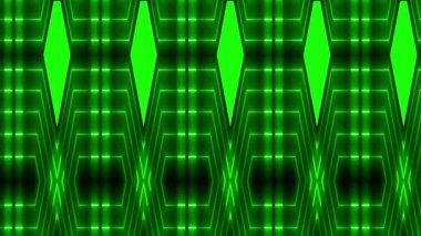 Parlak neon ışınları ve parlak çizgileri olan soyut renkli bir arka plan. Hareket arkaplanı. r_ 67