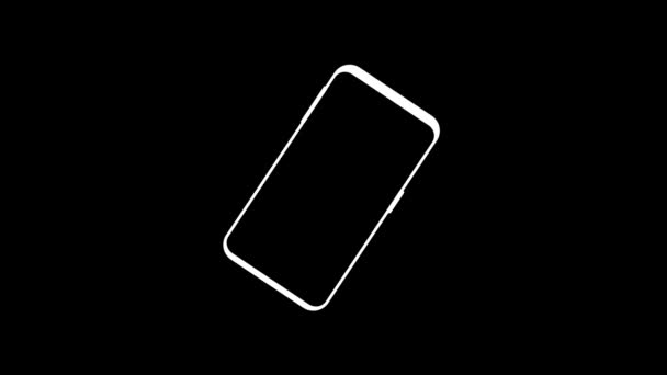 Simbolo Rotazione Dispositivo Sfondo Trasparente Rotazione Del Dispositivo Rs_1693 — Video Stock