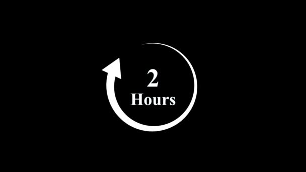 Hours Service Symbol Black Clock Hours Icon Isolated Black Background — Stock Video