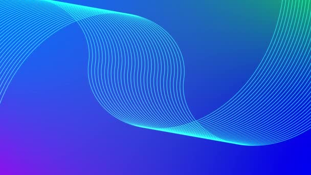Сині Абстрактні Світлові Хвилі Анімований Фон Сині Векторні Лінії Абстрактний — стокове відео