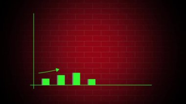 Finansal veriler ve diyagramlar kârda sürekli bir artış olduğunu gösteriyor. Büyüme ve Başarı oku. r_104