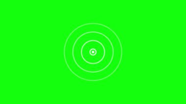 Yeşil ekranda radyo dalgası. Hareket arkaplanı. r_182