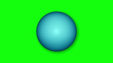 Gerçekçi Uranüs Dönüşü. Yeşil ekran kullanarak arka plan. r_191