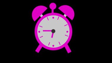 24 saat içinde animasyon duvar saati. Hareket eden okları olan bir saat. Beyaz arka planda kuvars duvar saati. s_50