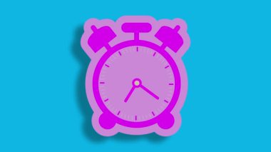 12 saatlik düz saat animasyonu. Kuvars duvar saati izole arka planda. s_90