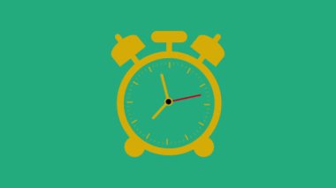 12 saatlik düz saat animasyonu. Kuvars duvar saati izole arka planda. s_103