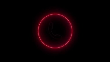 Neon ışığı animasyon konsepti ikon çağrısı. s_147