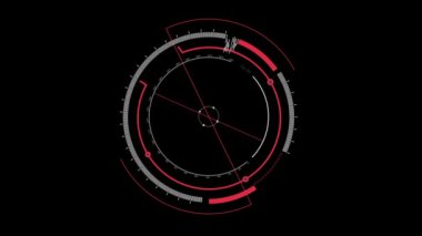 Radar tarayıcısı düşman uçağı ve gemisini arıyor. Radar taramasının 4k çözünürlüğünün 3d görüntüsü. sk _ 12
