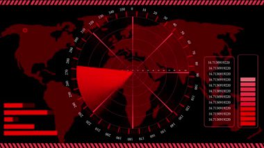 Radar animasyonu aranıyor. Teknoloji radarı bir nesne arıyor.