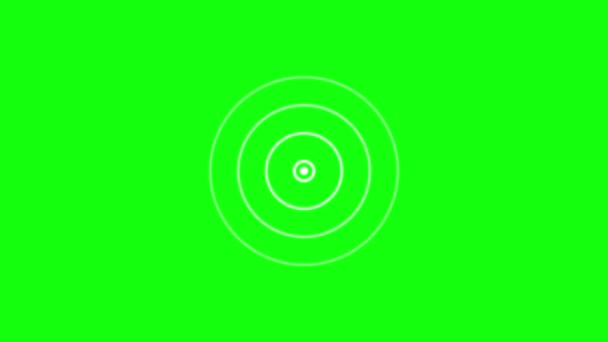 Rádiová Vlna Zelené Obrazovce Pozadí Pohybu R_182 — Stock video