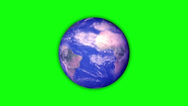Terra Realista Girar Fundo Usando Tela Verde R_184 — Vídeo de Stock