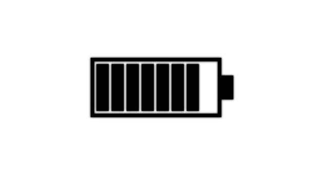 Glödande Batteriikon Laddar Mobilbatteriet R_197 — Stockvideo