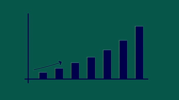 财务数据和图表显示利润稳步增长 图表不断增长 商业图表 R_231 — 图库视频影像