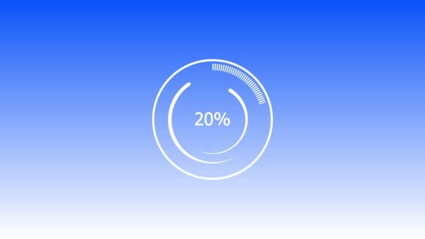 Colore Blu Info Grafico Circolare Con 100 Percentuale Aumento R_239 — Video Stock