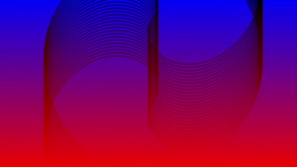 Shiny Neon Abstract Wave Motion Background Futuristic Colorful Animation R_343 — Stock Video