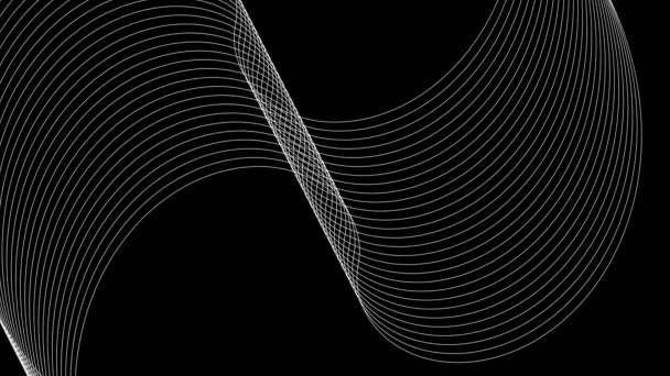 新霓虹灯抽象波运动背景 3D未来色彩丰富的动画 R_344 — 图库视频影像