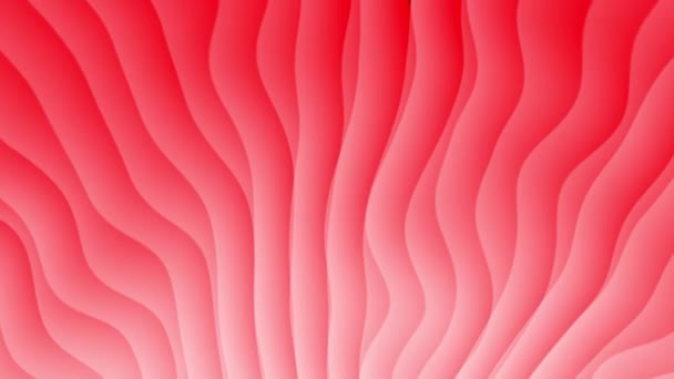 Анотація Червоного Хвилястого Фону Градієнтними Відтінками Рожевого Червоного Створюючи Плавний — стокове відео