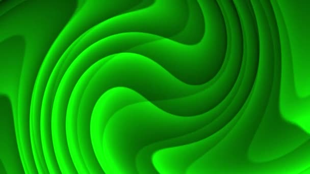 Abstraktní Zelené Vlny Pozadí Hladkými Tekoucími Křivkami Přechody Různých Odstínech — Stock video