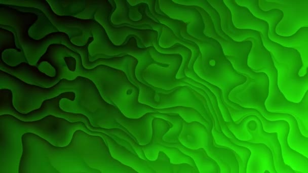 Abstrakter Grüner Welliger Hintergrund Mit Fließenden Formen Und Verläufen Geeignet — Stockvideo
