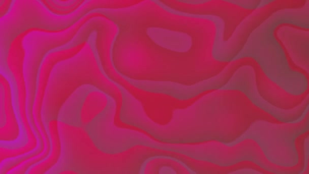 Astratto Sfondo Modello Ondulato Rosa Rosso Simile Forme Fluide Organiche — Video Stock