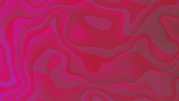 抽象的なピンクおよび赤い波のパターンの背景 流動か有機的な形に類似しています — ストック動画