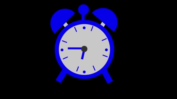 24小时循环中的动画壁钟 用移动的箭锁住时钟白色背景上的石英钟表 S_49 — 图库视频影像
