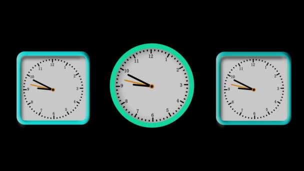 Horloge Murale Animée Boucle 24H Horloge Avec Des Flèches Mobiles — Video