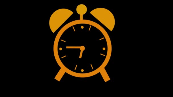 24時間ループでアニメーションされた壁時計 矢を動かして時計 白い背景にあるクォーツの壁時計 S_72について — ストック動画