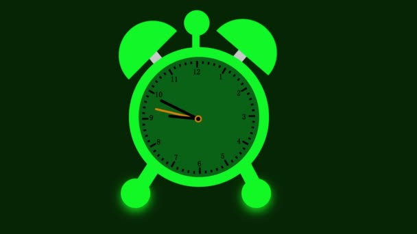 Плоская Анимация Часов Часов Кварцевые Настенные Часы Изолированном Фоне S_75 — стоковое видео