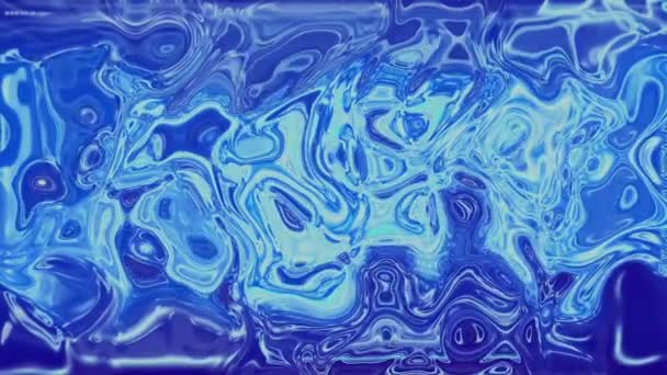 Абстрактное Жидкое Движение Фона Голубой Цвет Жидкости Текущий Графический Фон — стоковое видео